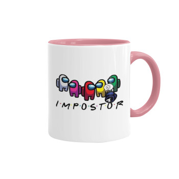 Among US impostor, Mug colored pink, ceramic, 330ml