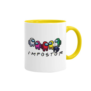 Among US impostor, Κούπα χρωματιστή κίτρινη, κεραμική, 330ml