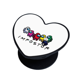 Among US impostor, Phone Holders Stand  καρδιά Μαύρο Βάση Στήριξης Κινητού στο Χέρι