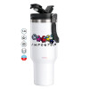 Mega Stainless steel Tumbler with lid, double wall 1,2L