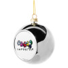 Silver 8cm Christmas tree ball ornament