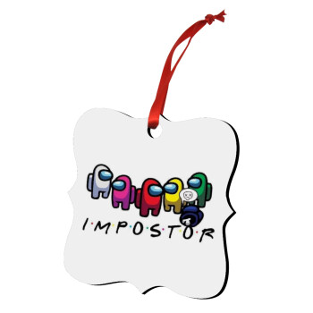 Among US impostor, Christmas ornament polygon wooden 7.5cm