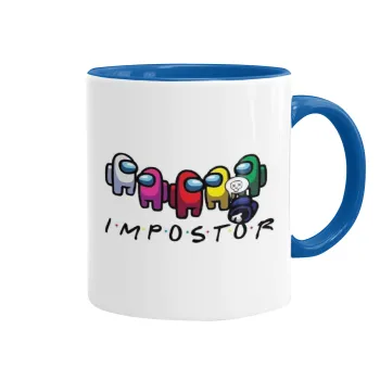 Among US impostor, Mug colored blue, ceramic, 330ml