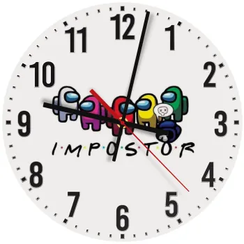 Among US impostor, Ρολόι τοίχου ξύλινο (30cm)