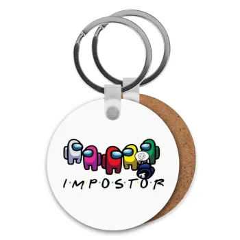 Among US impostor, Μπρελόκ Ξύλινο στρογγυλό MDF Φ5cm