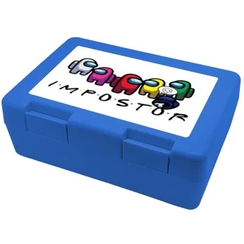 Among US impostor, Children's cookie container BLUE 185x128x65mm (BPA free plastic)