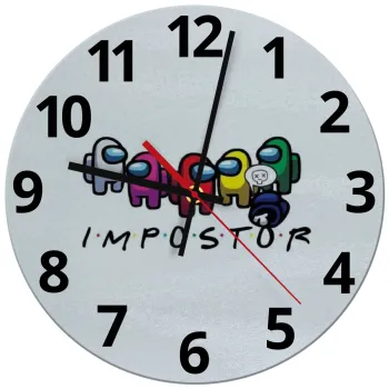 Among US impostor, Ρολόι τοίχου γυάλινο (30cm)