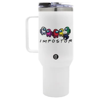 Among US impostor, Mega Tumbler με καπάκι, διπλού τοιχώματος (θερμό) 1,2L