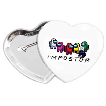 Among US impostor, Κονκάρδα παραμάνα καρδιά (57x52mm)