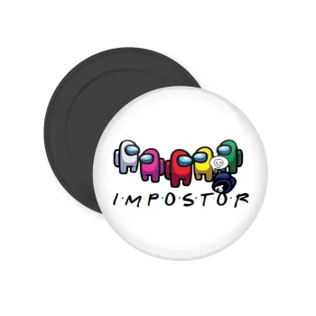 Among US impostor, Μαγνητάκι ψυγείου στρογγυλό διάστασης 5cm