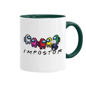 Among US impostor, Mug colored green, ceramic, 330ml