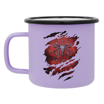 Spiderman cracked, Κούπα Μεταλλική εμαγιέ ΜΑΤ Light Pastel Purple 360ml