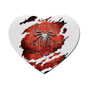 Spiderman cracked, Mousepad καρδιά 23x20cm