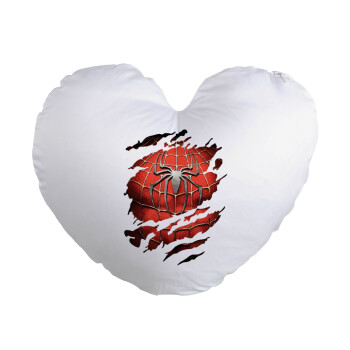 Spiderman cracked, Μαξιλάρι καναπέ καρδιά 40x40cm περιέχεται το  γέμισμα