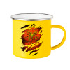 Yellow Enamel Metallic Cup 360ml