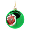 Green Christmas tree ornament ball 8cm