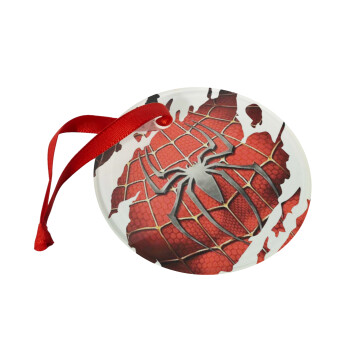 Spiderman cracked, Χριστουγεννιάτικο στολίδι γυάλινο 9cm