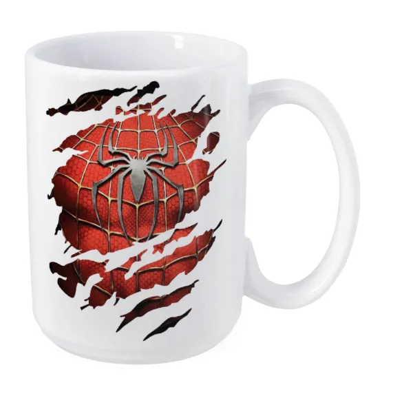 Spiderman cracked — Mega mug, ceramic, 450ml
