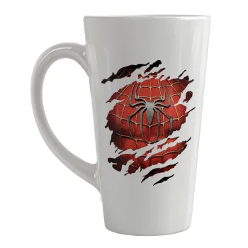 Spiderman cracked, Κούπα κωνική Latte Μεγάλη, κεραμική, 450ml