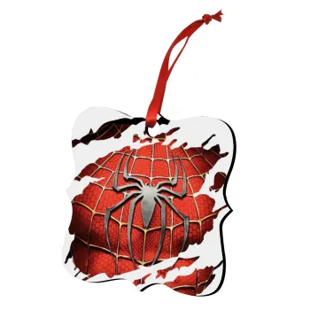 Spiderman cracked, Christmas ornament polygon wooden 7.5cm