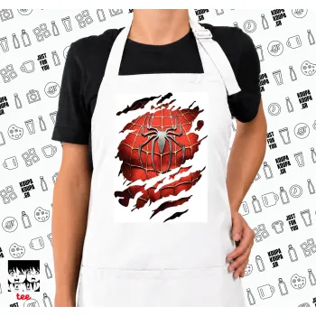 Spiderman cracked, Ποδιά μακριά Σεφ ολόσωμη με τσέπες white (ΕΝΗΛΙΚΩΝ)