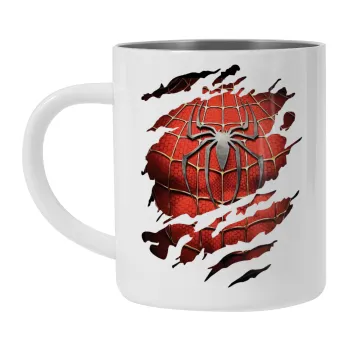 Spiderman cracked, Mug Stainless steel double wall 300ml