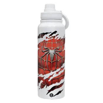 Spiderman cracked, Θερμός 1L Ανοξείδωτο με Βάση Κινητού & Διπλά Τοιχώματα