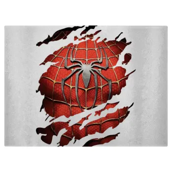 Spiderman cracked, Επιφάνεια κοπής γυάλινη (38x28cm)