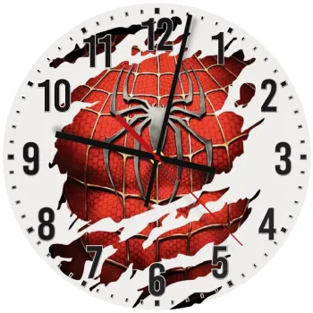 Spiderman cracked, Ρολόι τοίχου ξύλινο (30cm)