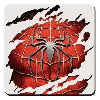 Spiderman cracked, Τετράγωνο μαγνητάκι ξύλινο 9x9cm