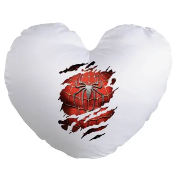 Spiderman cracked, Μαξιλάρι καναπέ καρδιά 40x40cm περιέχεται το  γέμισμα