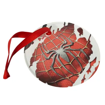 Spiderman cracked, Στολίδι Χριστουγεννιάτικο στολίδι γυάλινο 9cm