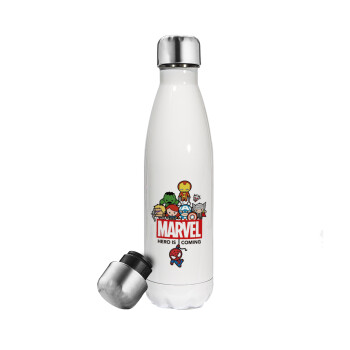 MARVEL, Metal mug thermos White (Stainless steel), double wall, 500ml