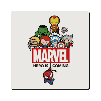 MARVEL, Τετράγωνο μαγνητάκι ξύλινο 6x6cm