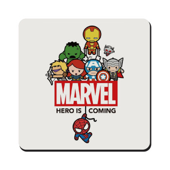 MARVEL, Τετράγωνο μαγνητάκι ξύλινο 9x9cm