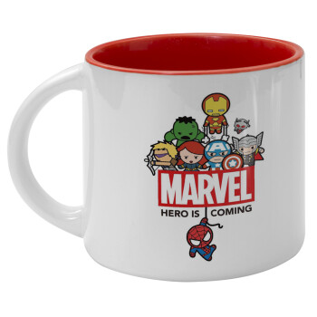 MARVEL, Κούπα κεραμική 400ml Λευκή/Κόκκινη