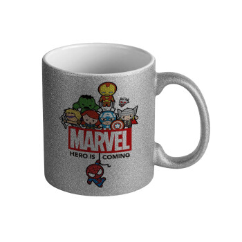 MARVEL, Κούπα Ασημένια Glitter που γυαλίζει, κεραμική, 330ml