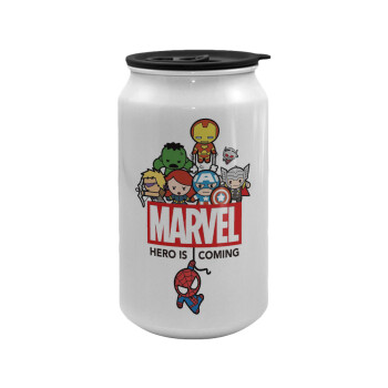 MARVEL, Κούπα ταξιδιού μεταλλική με καπάκι (tin-can) 500ml