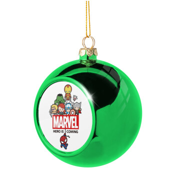 MARVEL, Χριστουγεννιάτικη μπάλα δένδρου Πράσινη 8cm