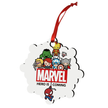 MARVEL, Christmas ornament snowflake wooden 7.5cm