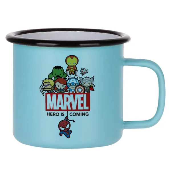 MARVEL — Κούπα Μεταλλική εμαγιέ ΜΑΤ σιέλ 360ml