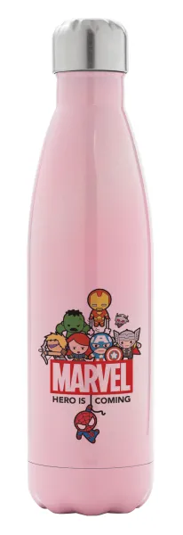 MARVEL — Metal mug thermos Pink Iridiscent (Stainless steel), double wall, 500ml