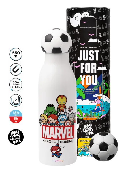MARVEL — Soccer Metal mug thermos, double wall, 550ml
