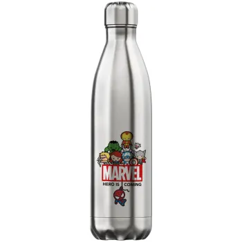 MARVEL, Μεταλλικό παγούρι θερμός Inox (Stainless steel), διπλού τοιχώματος, 750ml