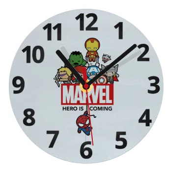 MARVEL, Ρολόι τοίχου γυάλινο (20cm)