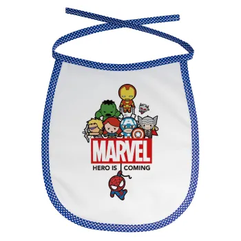 MARVEL, Σαλιάρα μωρού αλέκιαστη με κορδόνι Μπλε