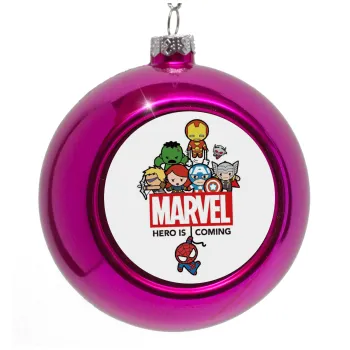 MARVEL, Purple Christmas tree ornament bauble 8cm