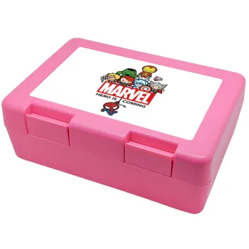 MARVEL, Παιδικό δοχείο κολατσιού ΡΟΖ 185x128x65mm (BPA free πλαστικό)