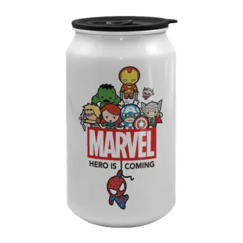 MARVEL, Κούπα ταξιδιού μεταλλική με καπάκι (tin-can) 500ml