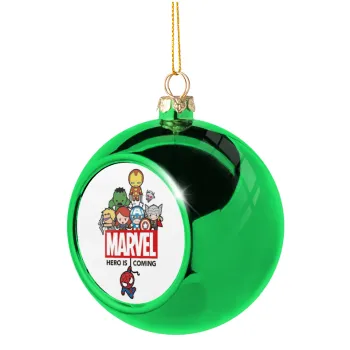 MARVEL, Green Christmas tree ornament ball 8cm